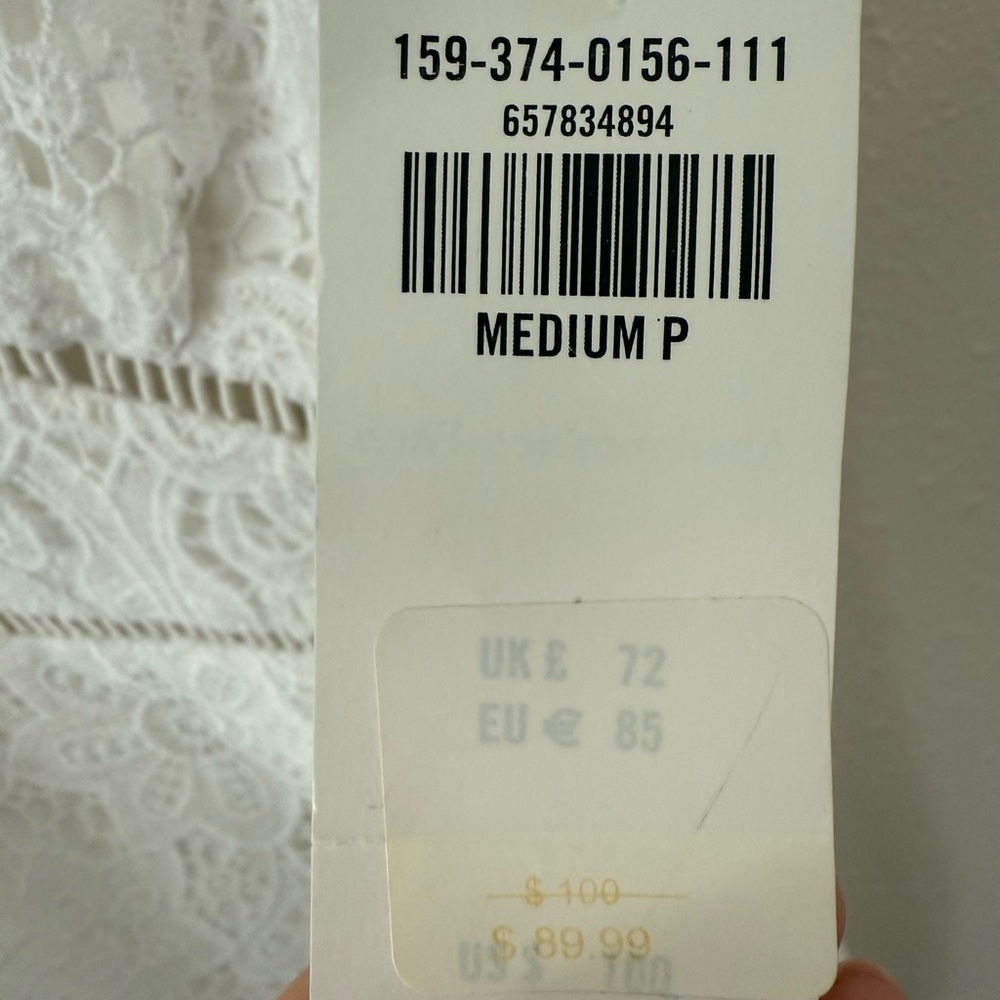 White Lace Abercrombie Spaghetti Strap Dress - Picture 3 of 3